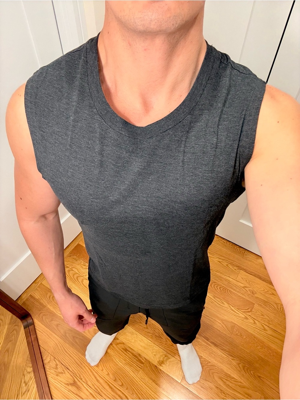 ALO Yoga Charcoal Gray Crewneck Top